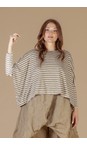 Mama B Cumin Ki Cropped Cumin Stripe Knit Top  