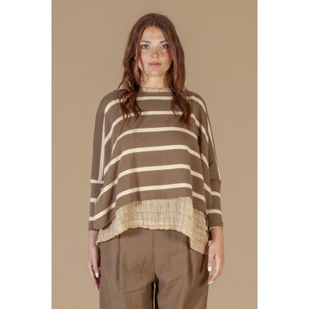 Mama B Kira M Cumin Stripe Crop Jumper - Green