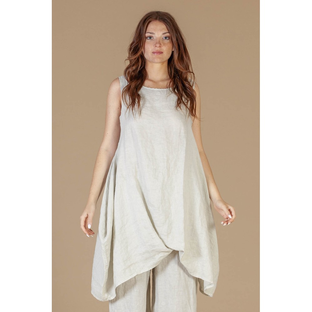 Mama B Lime L Plain Twisted Hem Dress Calce