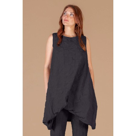 Mama B Lime L Plain Twisted Hem Dress - Grey