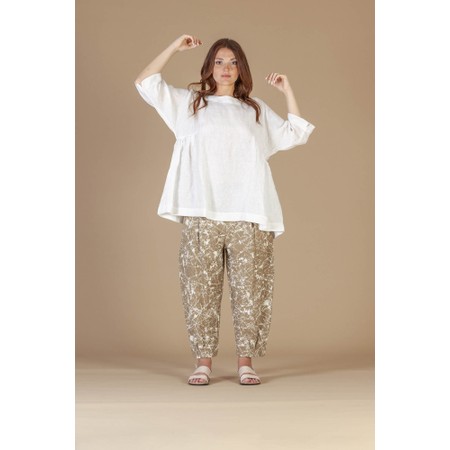 Mama B Mercoledi L Latte Plain Oversized Shirt - Off-White