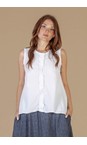 Mama B Bianco Ora C Frill Front Top  