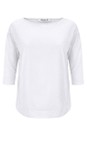 Mama B Bianco Tavolara U Bianco Plain Jersey Top  