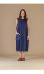 Mama B Blu Venerdi Blu Contrast Crush Pocket Dress  