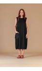 Mama B Nero Venerdi Nero Contrast Crush Pocket Dress  