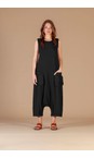 Mama B Nero Weekend Nero Contrast Crush Pocket Jumpsuit  