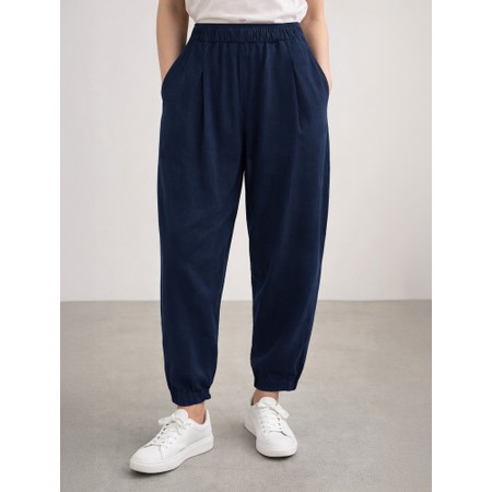 Mama B Bianco U Blu Plain Jersey Bubble Trouser - Blue