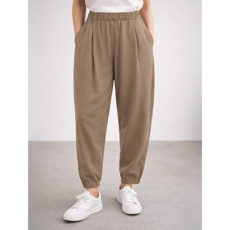 Mama B Bianco U Cumino Plain Jersey Bubble Trouser - Beige