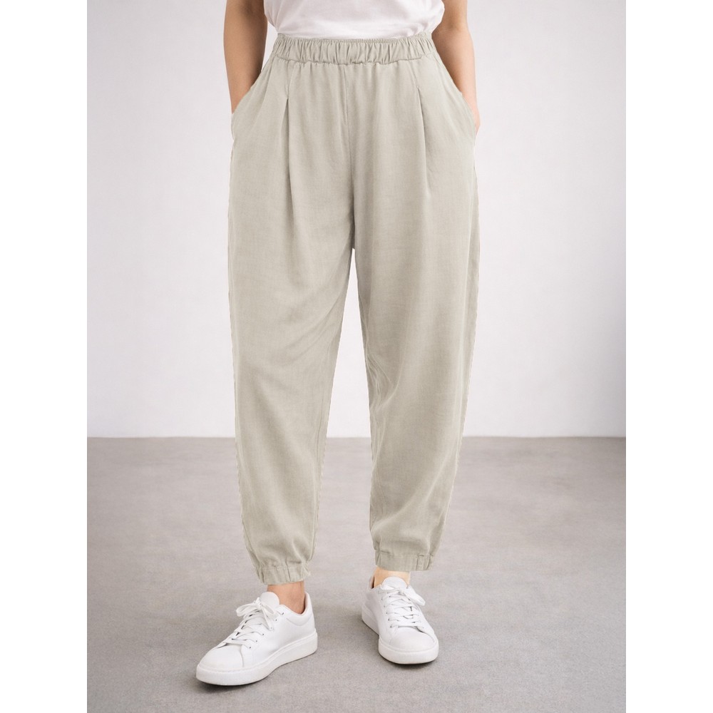 Mama B Bianco U Calce Plain Jersey Bubble Trouser Calce