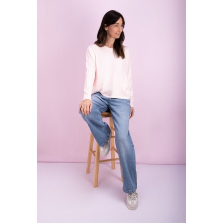 Amazing Woman Jodie Pale Pink Front Pocket Supersoft Knit Jumper - Pink