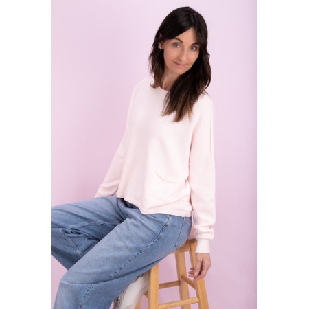 Amazing Woman Jodie Pale Pink Front Pocket Supersoft Knit Jumper - Pink