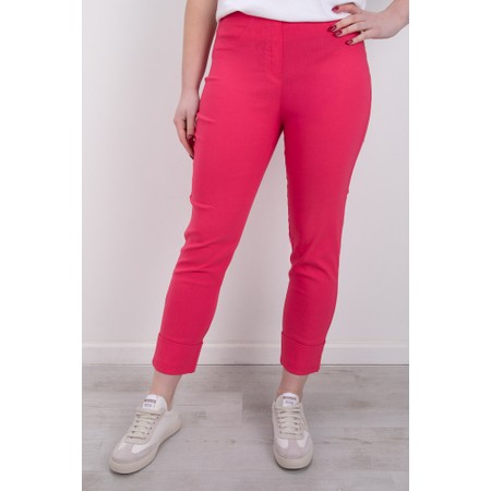 Robell Bella 09 Soft Red Ankle Length 7/8 Cuff Trouser - Red