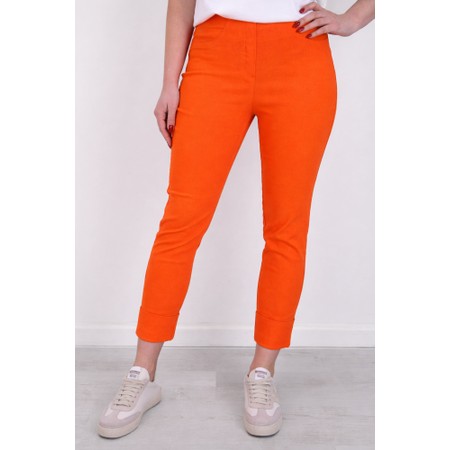 Robell Bella 09 Tangerine Ankle Length 7/8 Cuff Trouser - Orange