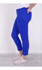Robell Royal Blue 67 Bella 09 Royal Blue Ankle Length Crop Cuff Trouser  