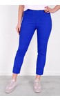 Robell Royal Blue 67 Bella 09 Royal Blue Ankle Length Crop Cuff Trouser  