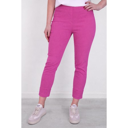 Robell Bella 09 Phlox Pink Ankle Length 7/8 Cuff Trouser - Pink