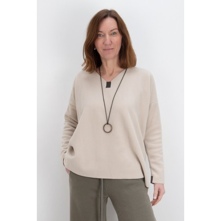 Henriette Steffensen Kit Fleece V-Neck Blouse - Beige