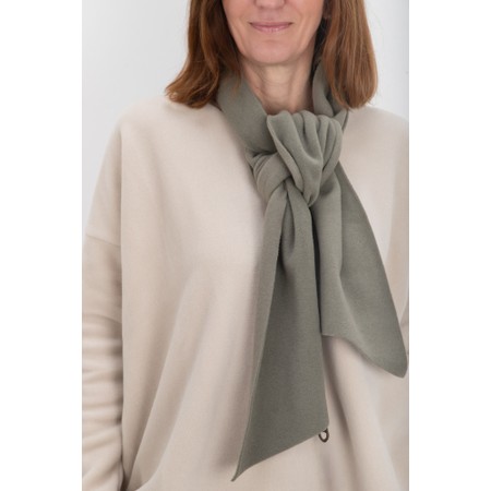 Henriette Steffensen Thin Dusty Green Fleece Scarf - Green