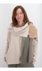 Henriette Steffensen Dusty Green / Kit / Camel No Waste Dusty Green Block Colour Fleece Scarf  
