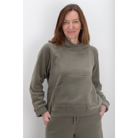 Henriette Steffensen Dusty Green Fleece Hoodie Top - Green