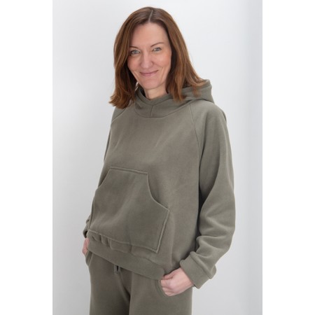 Henriette Steffensen Dusty Green Fleece Hoodie Top - Green