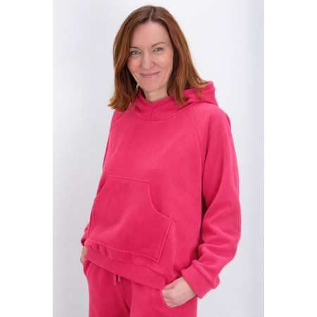 Henriette Steffensen Sunset Pink Fleece Hoodie Top - Pink