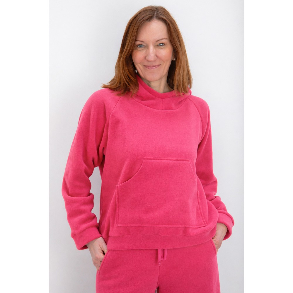 Henriette Steffensen Sunset Pink Fleece Hoodie Top Sunset Pink