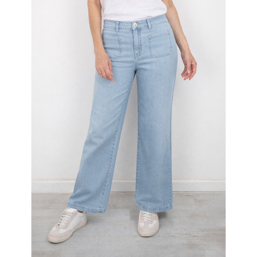 Robell Debby Wide Leg Jean Pale Blue Denim 61