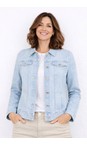 Robell Pale Blue Denim 61 Happy Washed Pale Blue Denim Jacket  