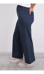 Robell Navy 69 Debby 09 Navy Crop Wide Leg Jean  