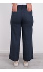 Robell Navy 69 Debby 09 Navy Crop Wide Leg Jean  