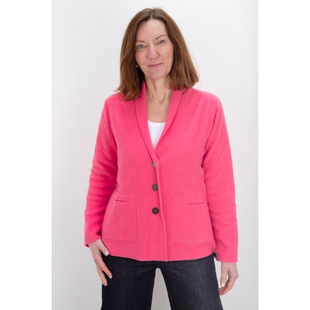 Henriette Steffensen Short Recycled Sunset Pink Fleece Cardigan - Pink