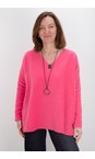 Henriette Steffensen Sunset Pink Sunset Pink Fleece V-Neck Blouse  