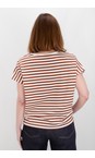Chalk Tobacco / Ecru Wei Boxy Tobacco And Ecru Stripe Top  