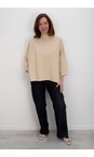 Chalk Sand Vicki Sand Cotton Rib Jumper  