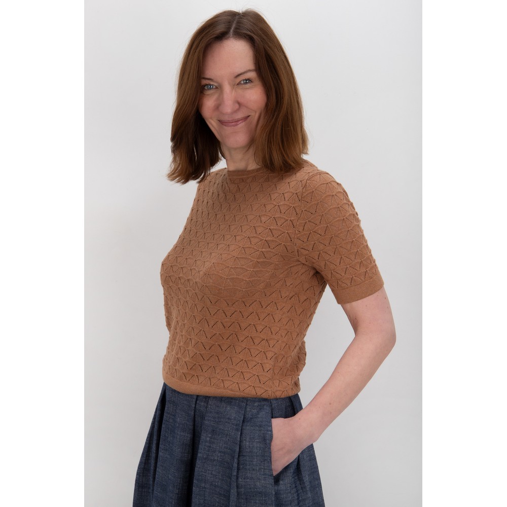 Chalk Betty Tan Knit Jumper Tan