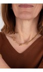 Chalk Gold Chain Gold T-Bar Necklace  