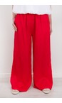 Chalk Red Thea Linen Pant  