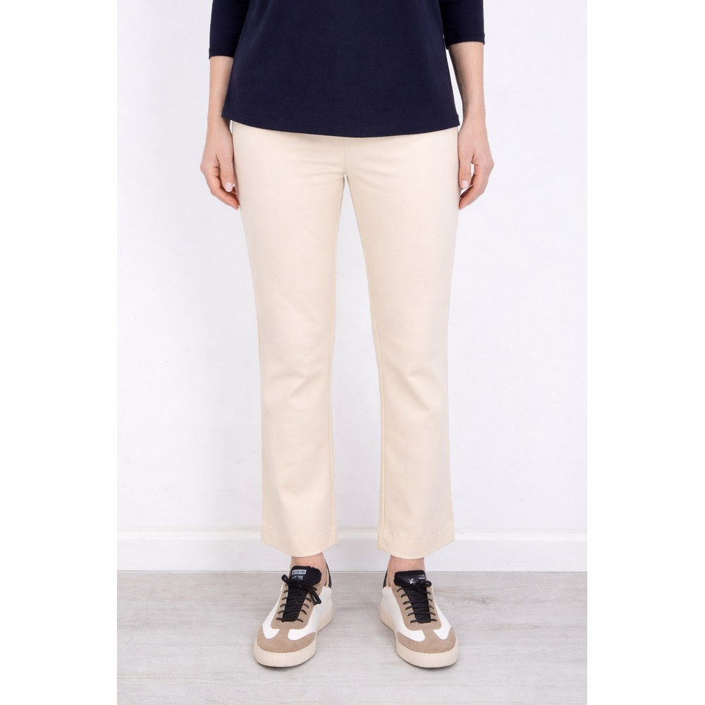 Masai Clothing MaPaba Ponti Roma Whitecap Jersey Trousers Whitecap