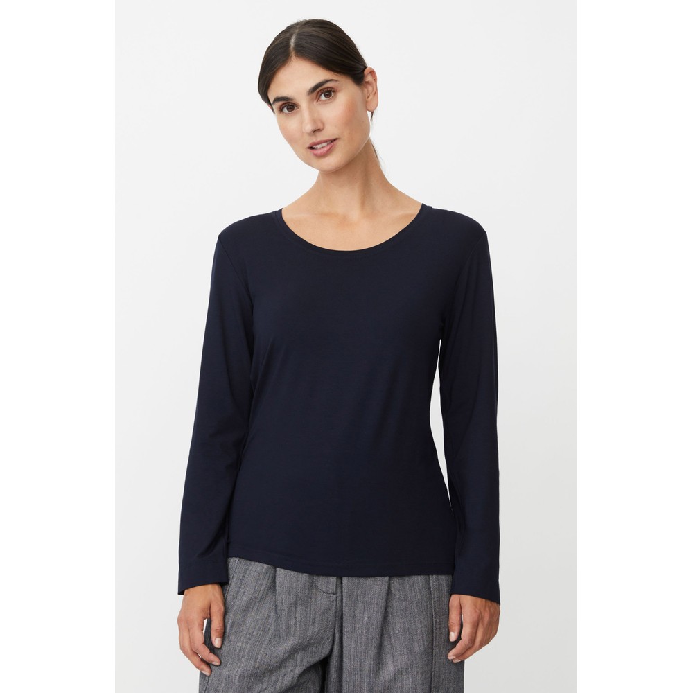 Masai Clothing MaCreama Navy Jersey Basic Top Navy