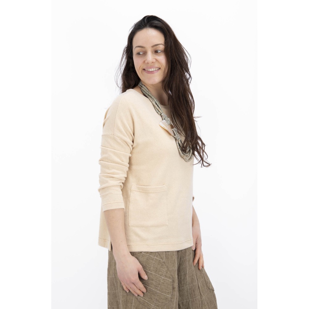 Mama B Buccia U Grano Plain Fleece Jumper Grano