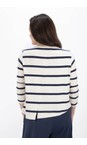 Mama B Blu Crema M Blu Stripe Fleece Cardigan  