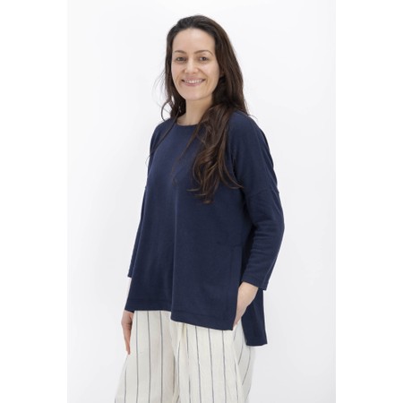 Mama B Emotiva Blu Oversize Eco Fleece Jumper - Blue