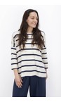 Mama B Blu Emotiva R Blu Relaxed Stripe Eco Fleece Jumper  