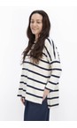 Mama B Blu Emotiva R Blu Relaxed Stripe Eco Fleece Jumper  