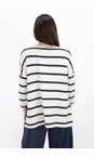 Mama B Blu Emotiva R Blu Relaxed Stripe Eco Fleece Jumper  