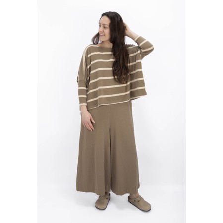 Mama B Fine Cumino Wide Leg Jumpsuit - Beige