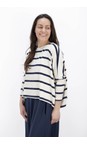 Mama B Blu Kira M Blu Stripe Crop Jumper  