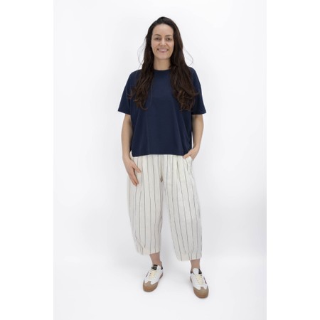 Mama B Giovedi U Blu Plain Boxy Top - Blue