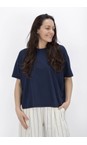 Mama B Blu Giovedi U Blu Plain Boxy Top  